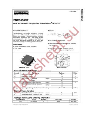 FDC6000NZ_F077 datasheet  